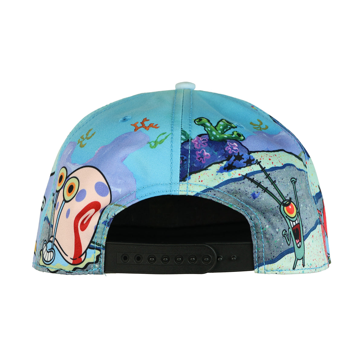 Nickelodeon SpongeBob SquarePants Hat Men's Bikini Bottom Flat Brim Snapback Cap OSFM