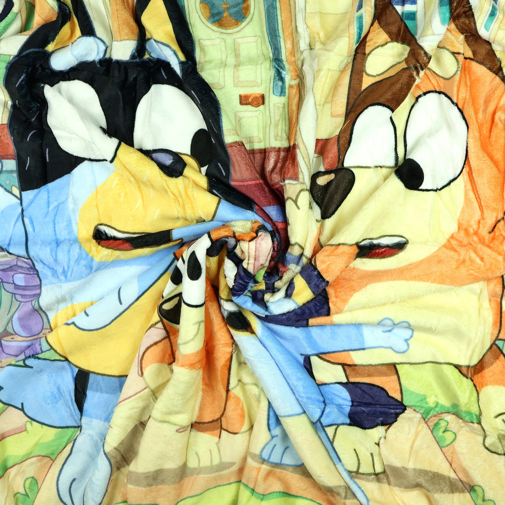 Bluey Blanket Happy Dancing Silk Touch and Faux Wool Throw 60" X 80"