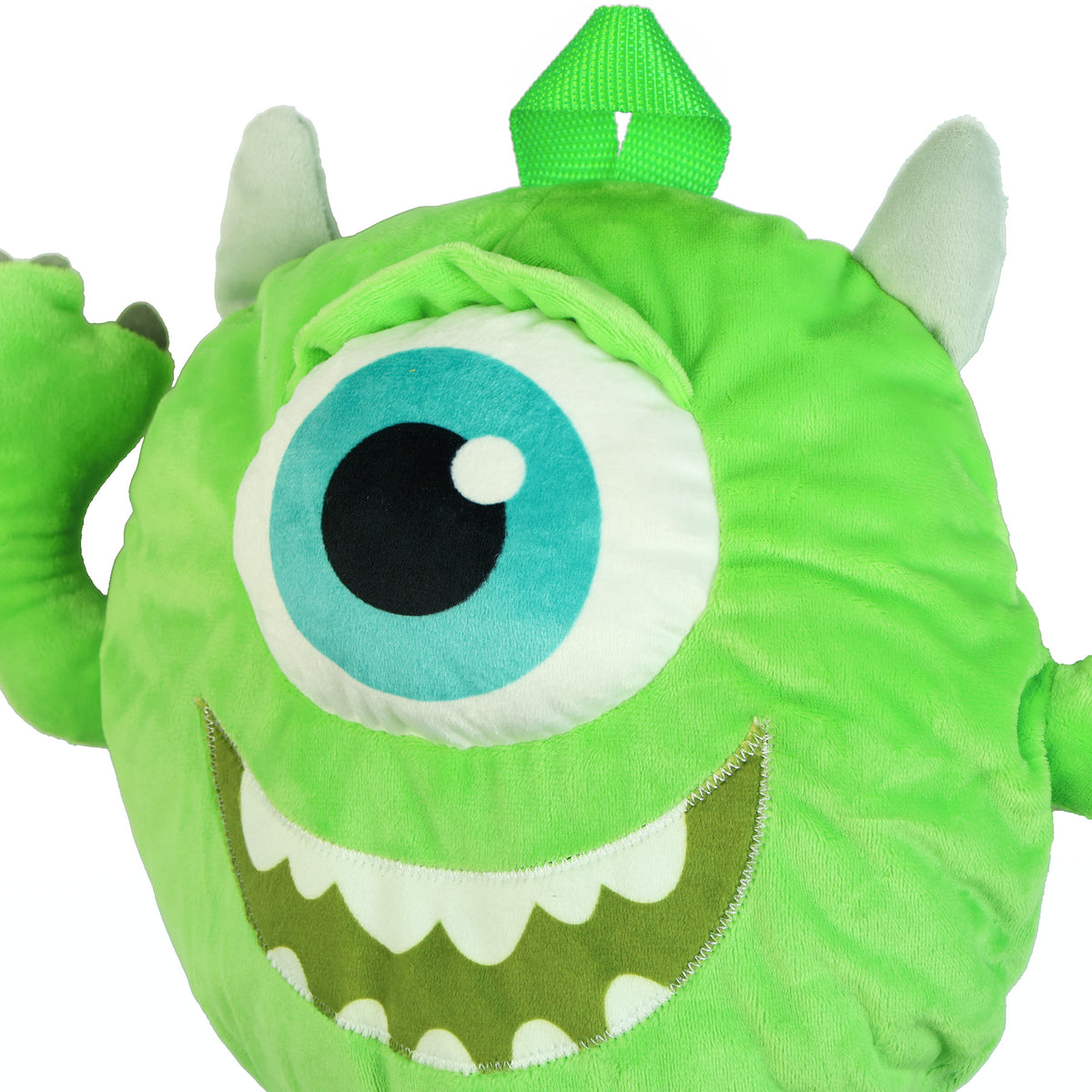Disney Monsters Inc Plush Backpack Mike Wazowski Bag 10" With Adjustable Straps