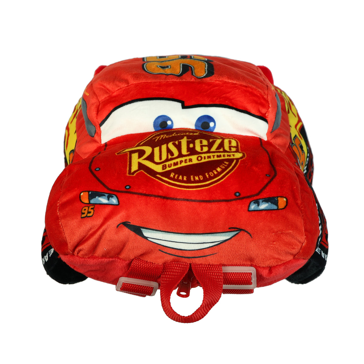 Disney Cars Plush Backpack Lightning McQueen 12" Bag With Adjustable Straps