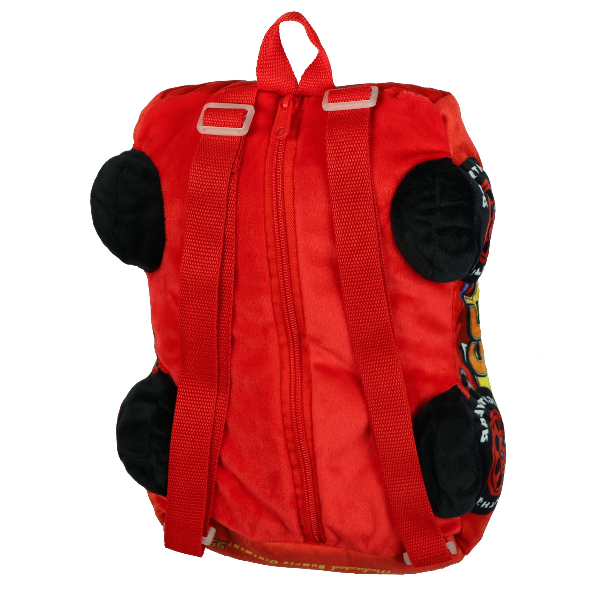 Disney Cars Plush Backpack Lightning McQueen 12" Bag With Adjustable Straps