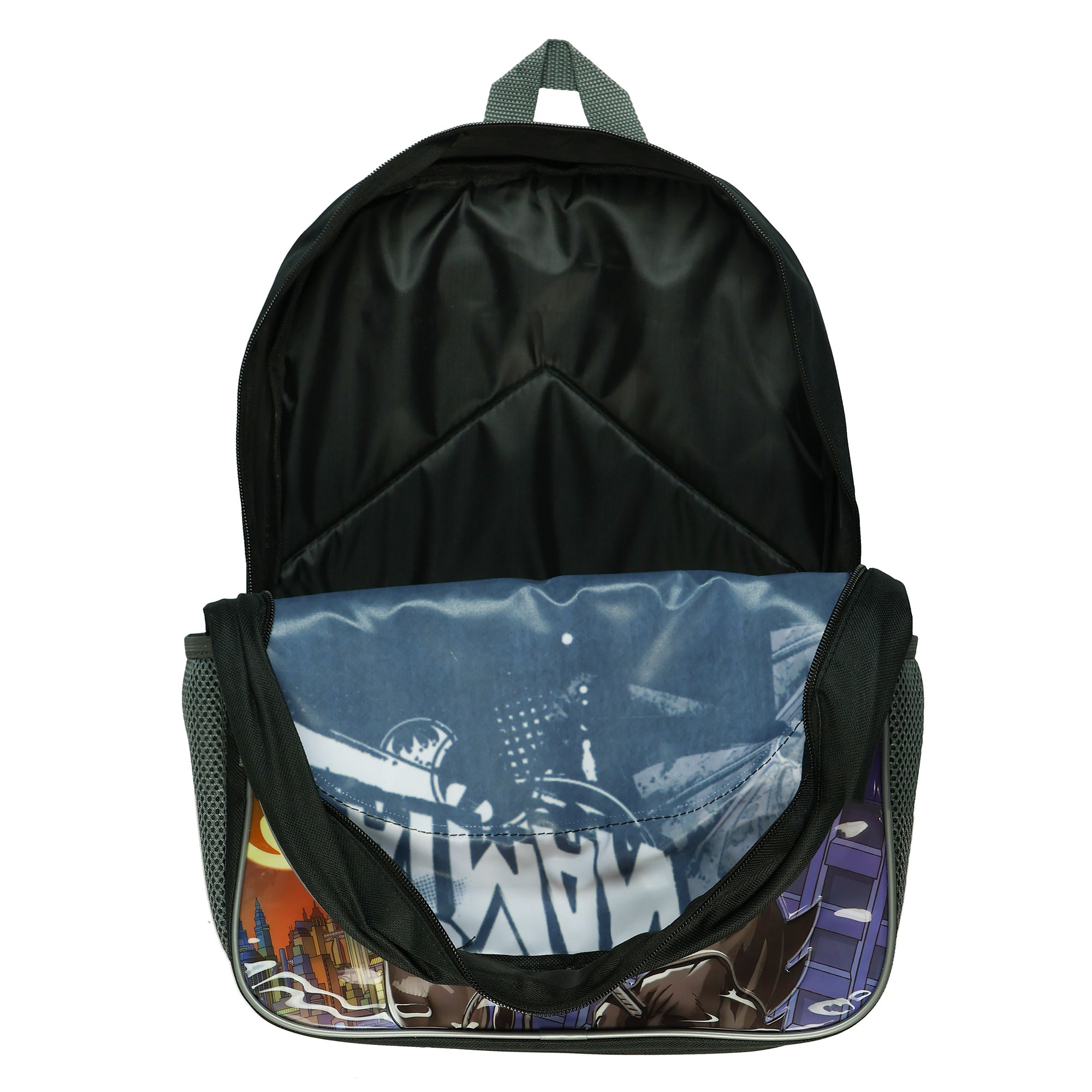 DC Comics Batman Backpack Gotham City 16" Bookbag with Adjustable Shoulder Straps