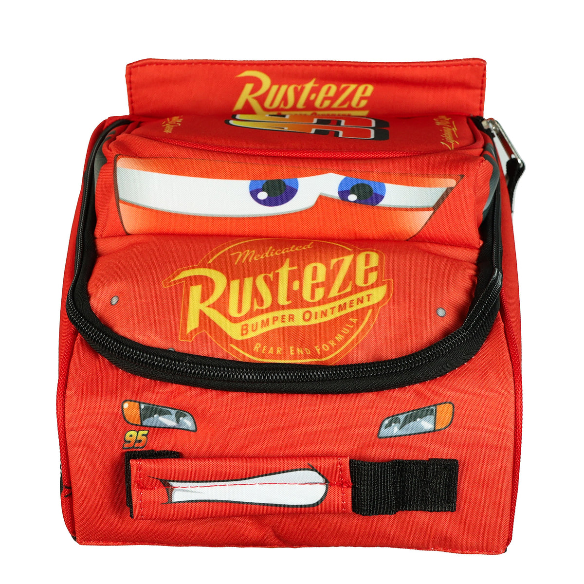 Disney Cars Lunch Box 9.5" Lightning McQueen 3D Character Insulated Tote Bag