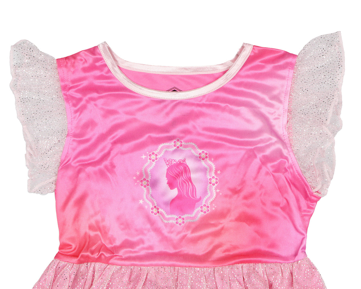 Wicked Girl's Short-Sleeve Sparkle Nightgown Pajama Dress