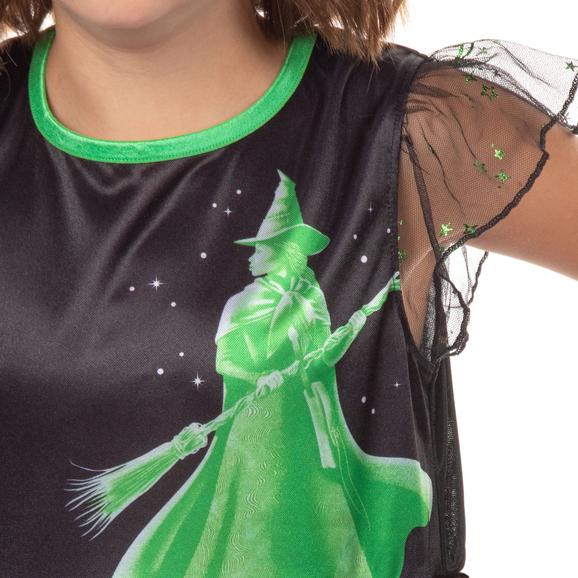 Wicked Girl's Short-Sleeve Sparkle Nightgown Pajama Dress
