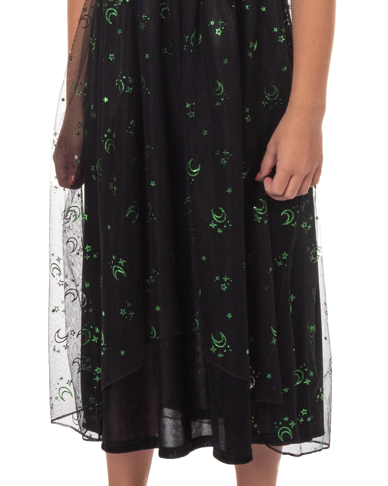 Wicked Girl's Short-Sleeve Sparkle Nightgown Pajama Dress