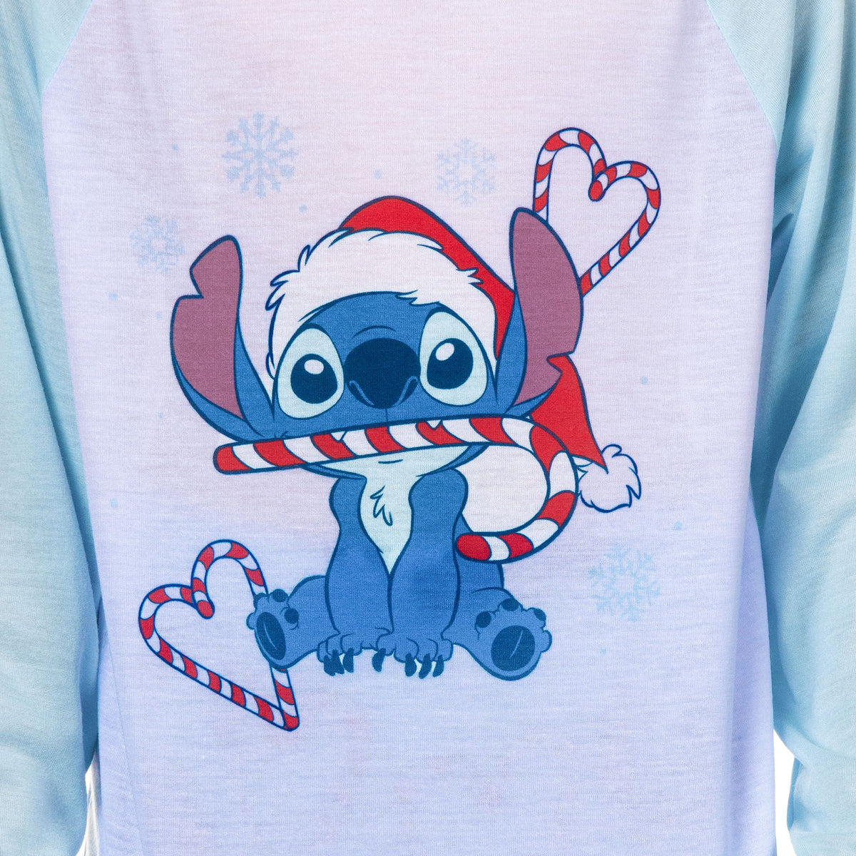 Disney Stitch Christmas Pajamas Men's Candy Cane 2 Piece PJ Lounge Set