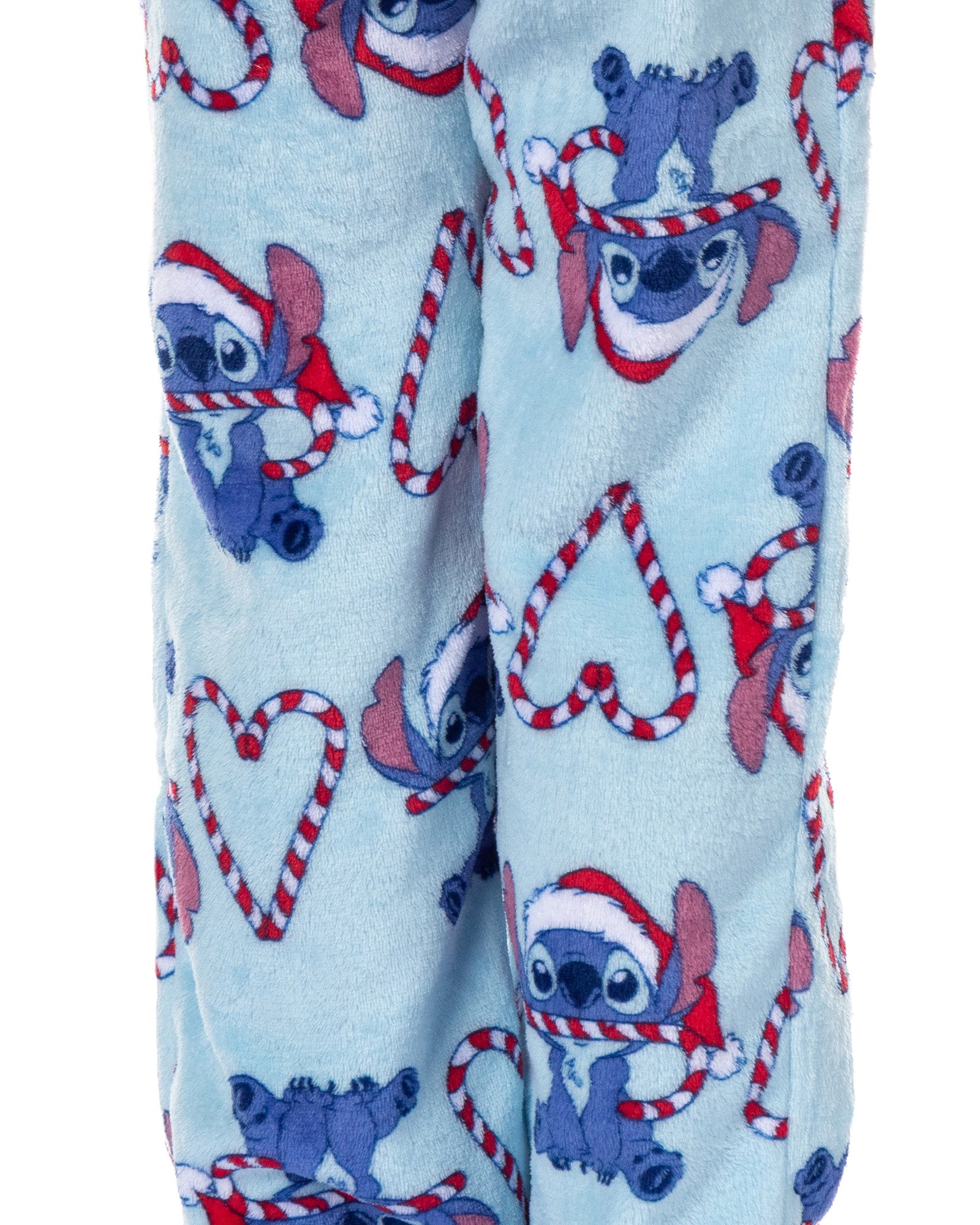 Disney Stitch Christmas Pajamas Men's Candy Cane 2 Piece PJ Lounge Set