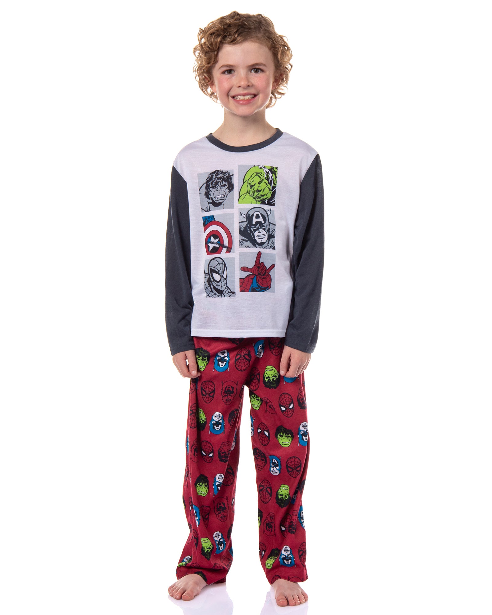 Marvel Comics Kid's Avengers Icons AOP 2-Piece Jersey Pajama Pant Set