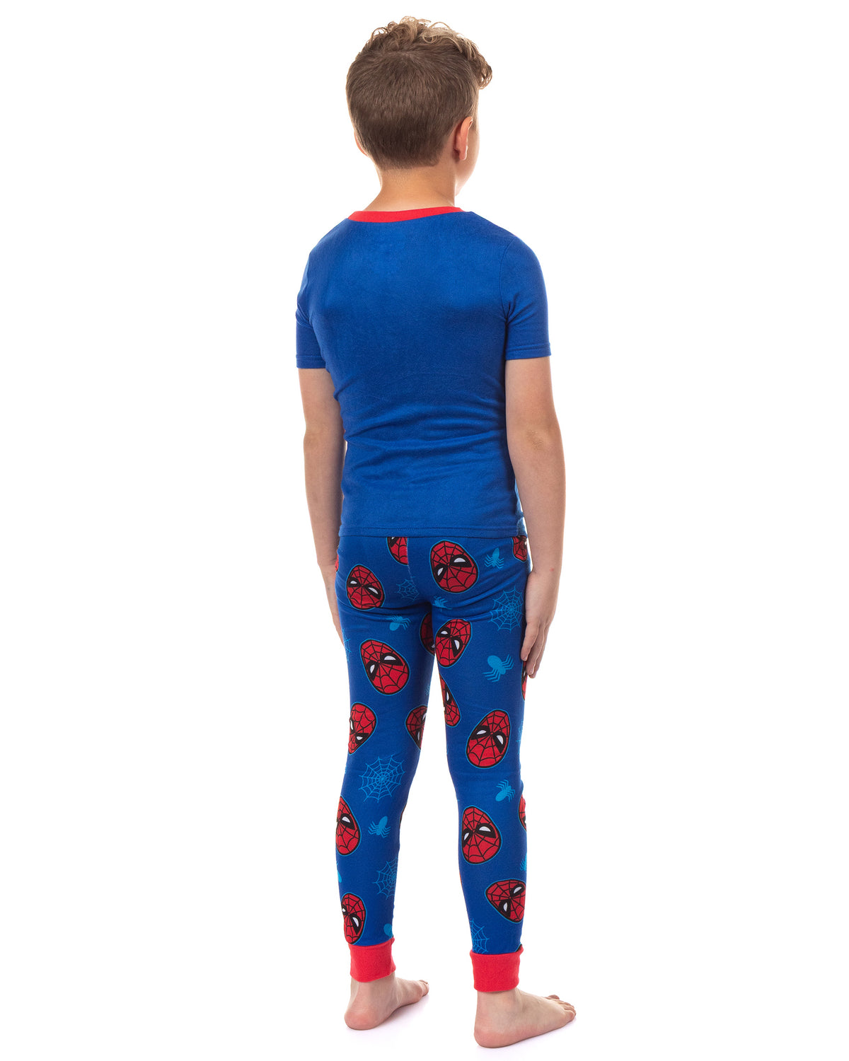 Marvel Spider-Man Pajamas Boy's Snug Fit Short Sleeve Shirt and Pant Set
