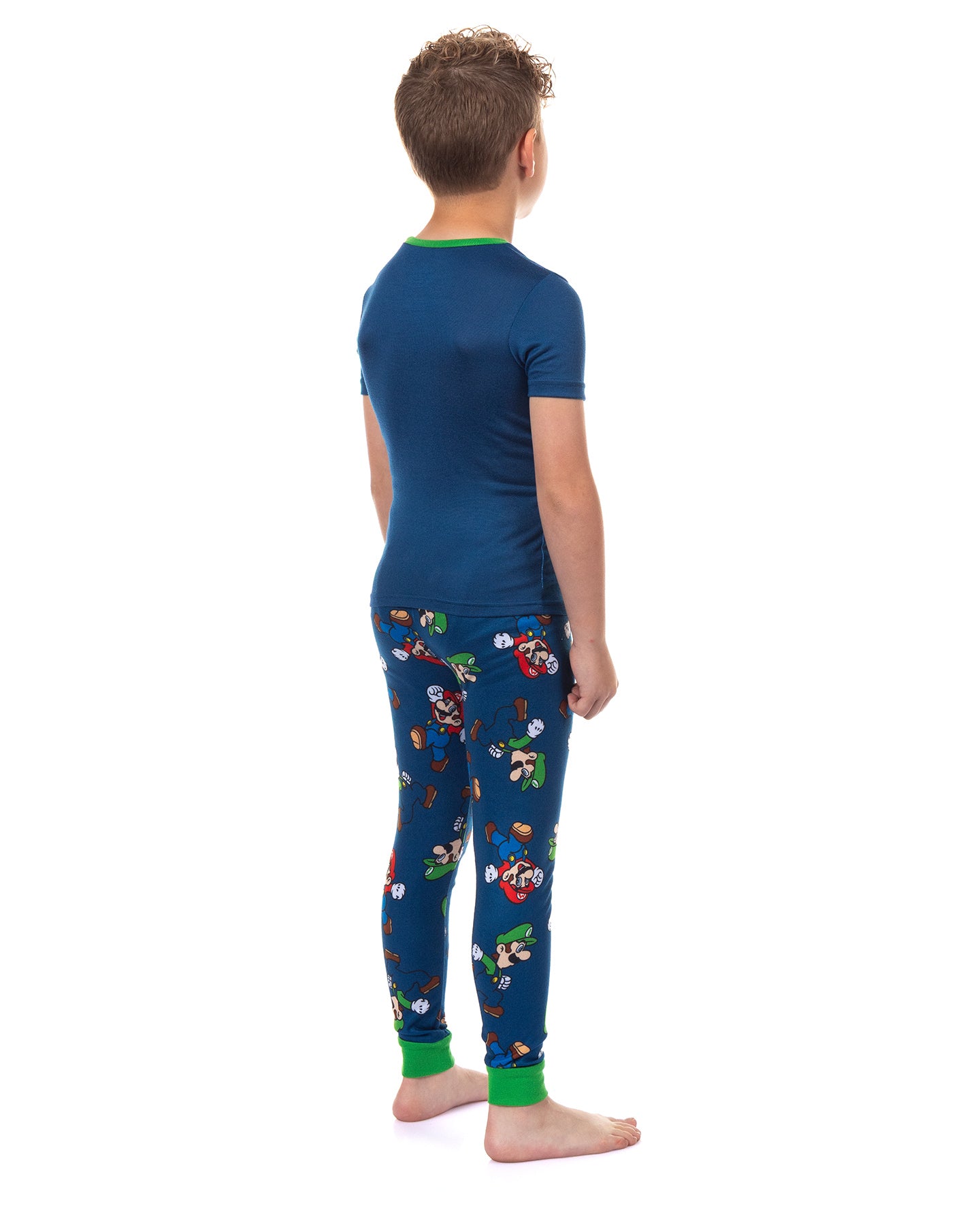 Nintendo Super Mario Bros Pajamas Boy's Snug Fit Short Sleeve Pant Set