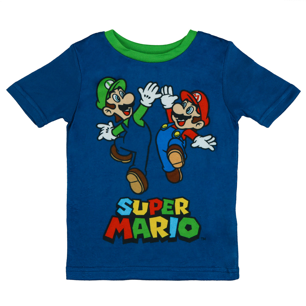 Nintendo Super Mario Pajamas Toddler Boy's Snug Fit Short Sleeve Pant Set