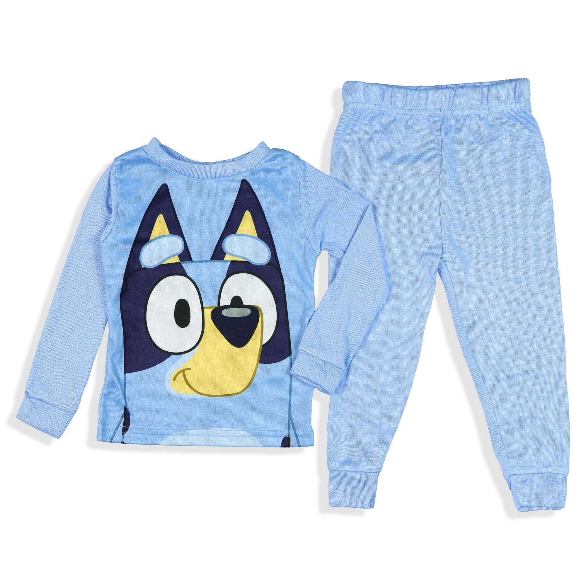 Bluey Pajamas Toddler Big Face Tight Fit 2-Piece Lounge Sleep Set
