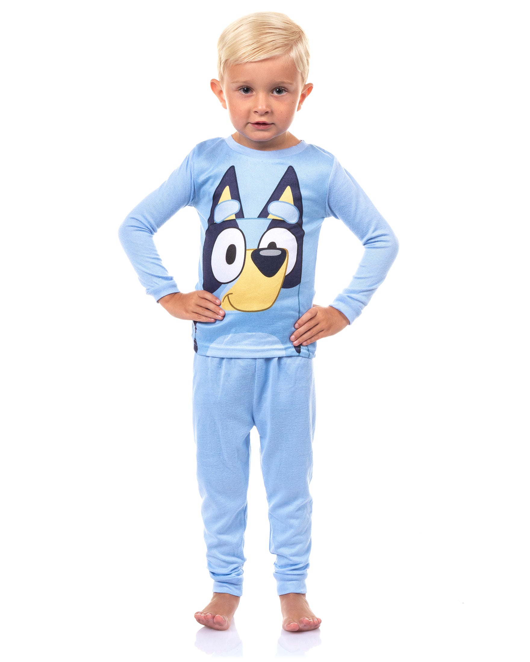 Bluey Pajamas Toddler Big Face Tight Fit 2-Piece Lounge Sleep Set
