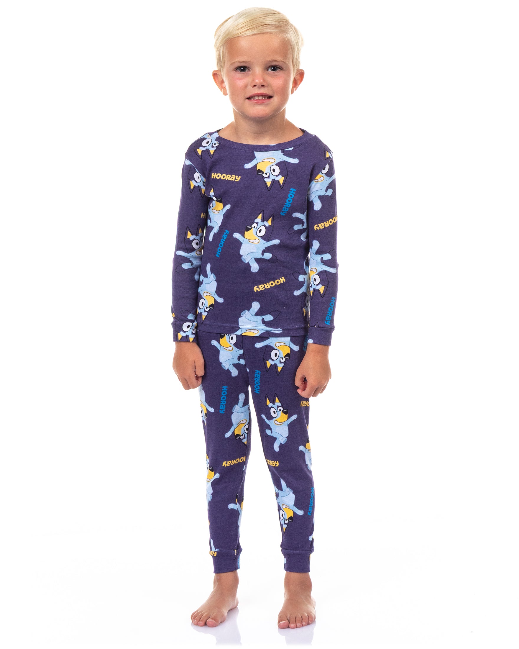 Bluey Pajamas Toddler Hooray Tight Fit 2-Piece Sleep Set 2 Pair