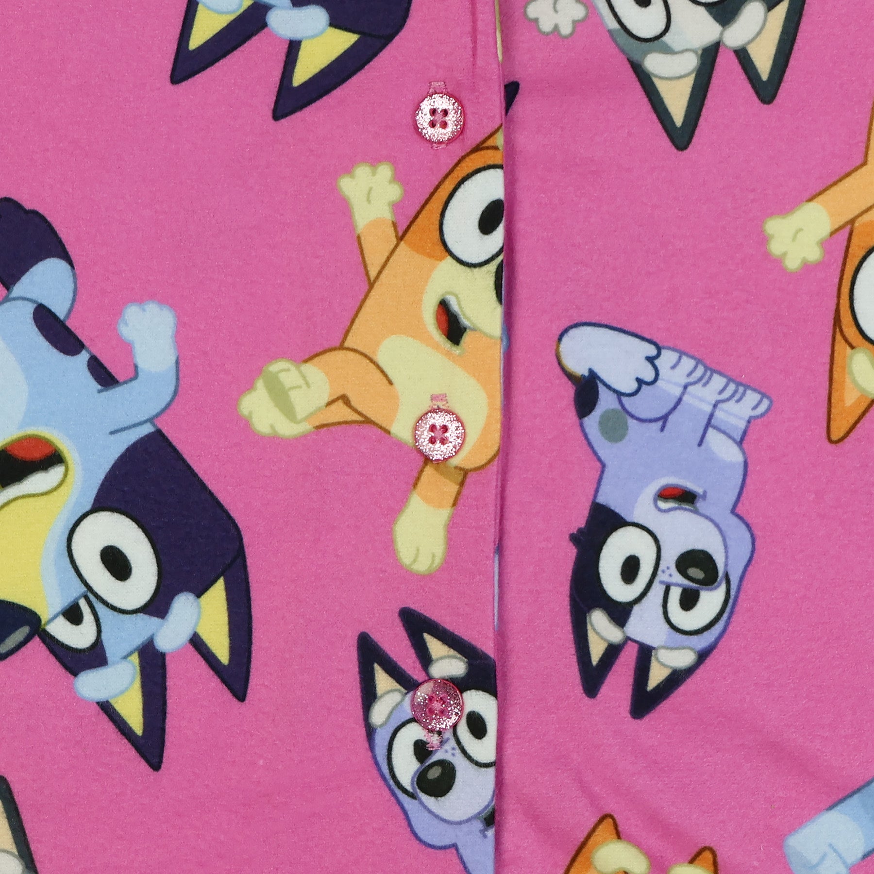 Bluey Pajamas Toddler Girl's Bingo Muffin Long Sleeve Button Up Sleep Set