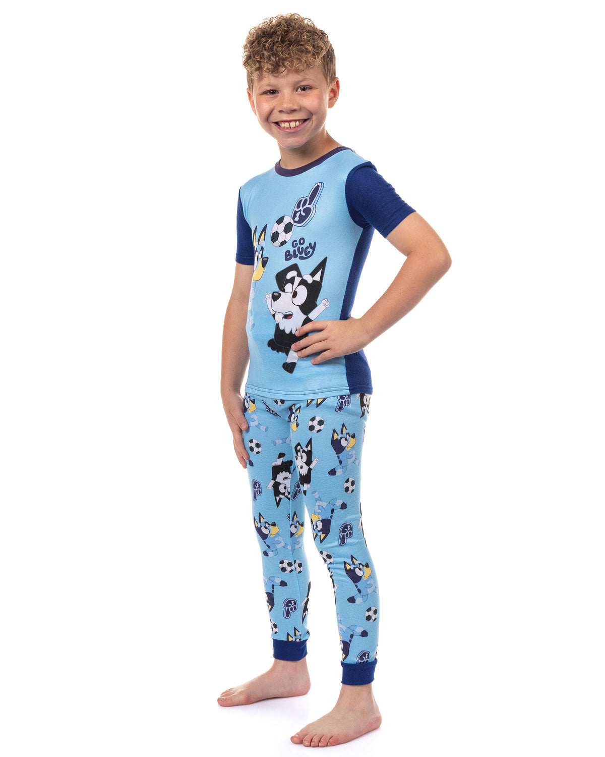 Bluey Pajamas GO BLUEY Boy's 2-Piece Tight-Fit Sleep Pajama Set