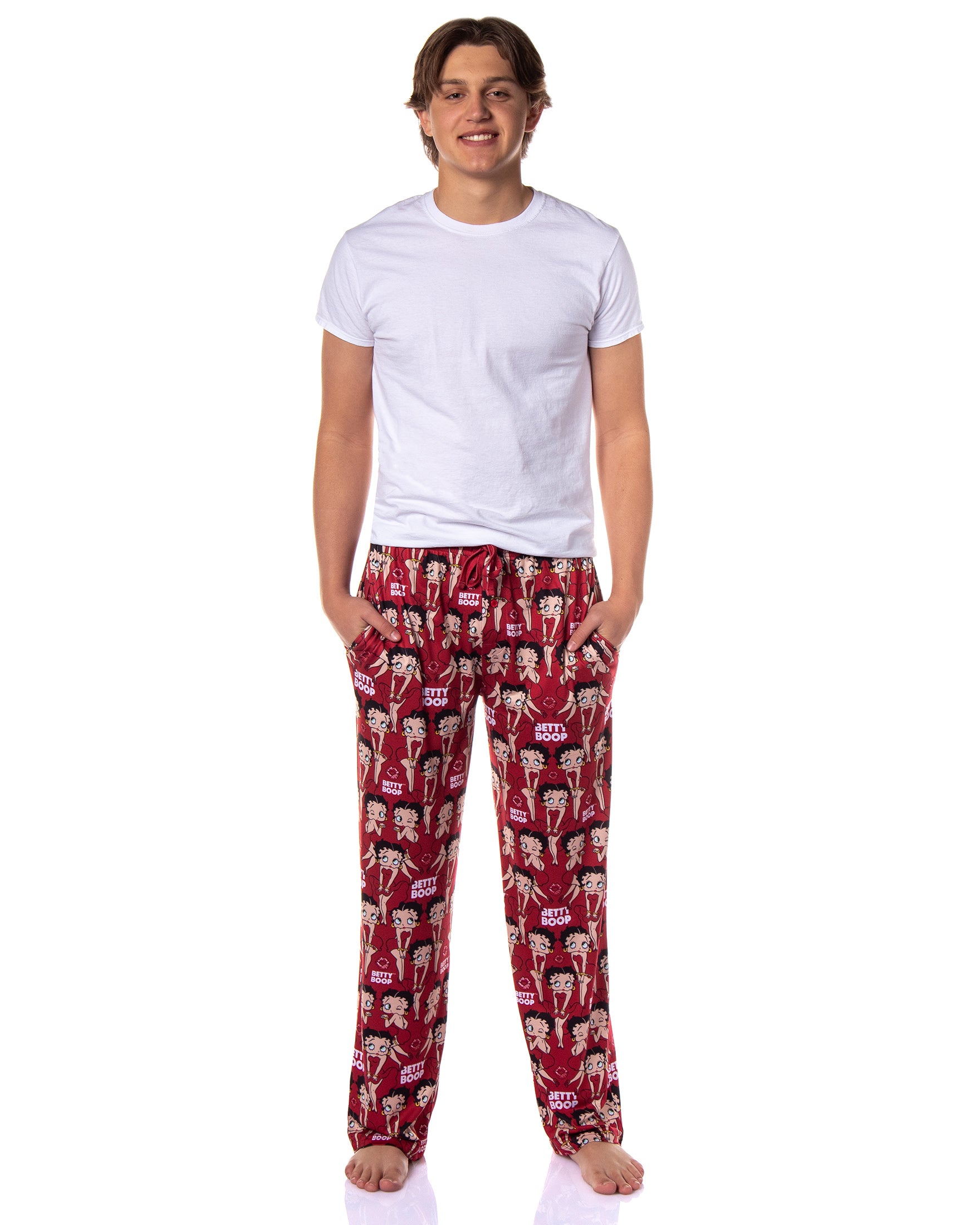 Betty Boop Pajamas Men's Blowing Kiss Poses AOP Lounge PJ Pants
