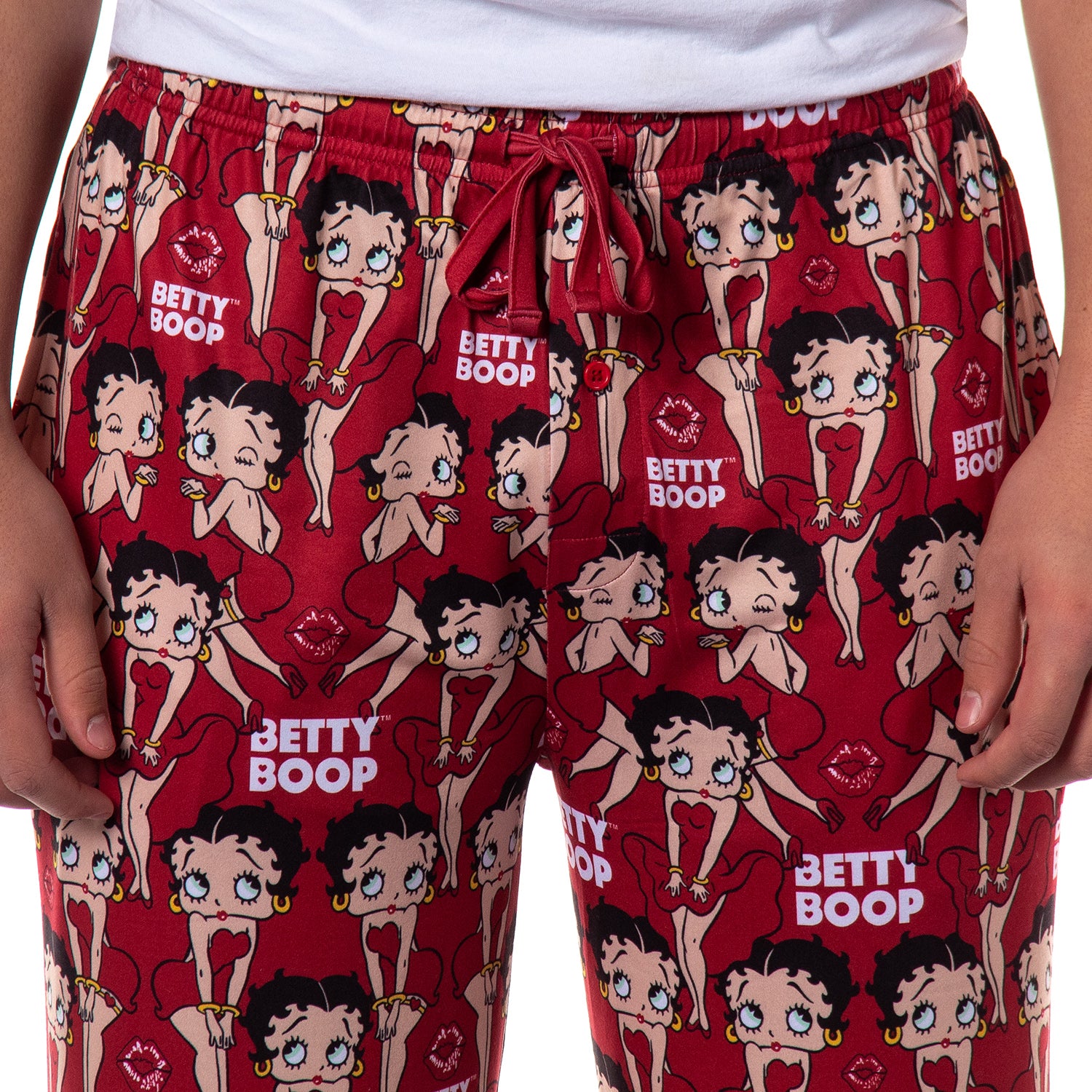 Betty Boop Pajamas Men's Blowing Kiss Poses AOP Lounge PJ Pants