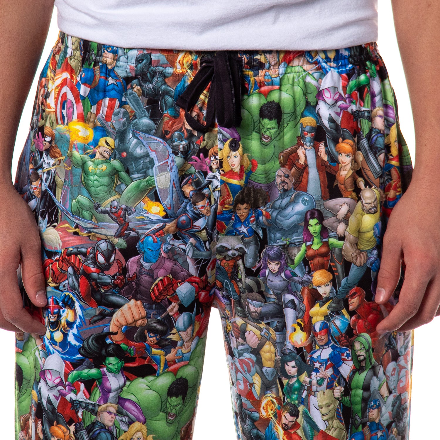 Marvel Pajama Pants Men's Heroes Hulk Captain America Iron Man Lounge Bottoms