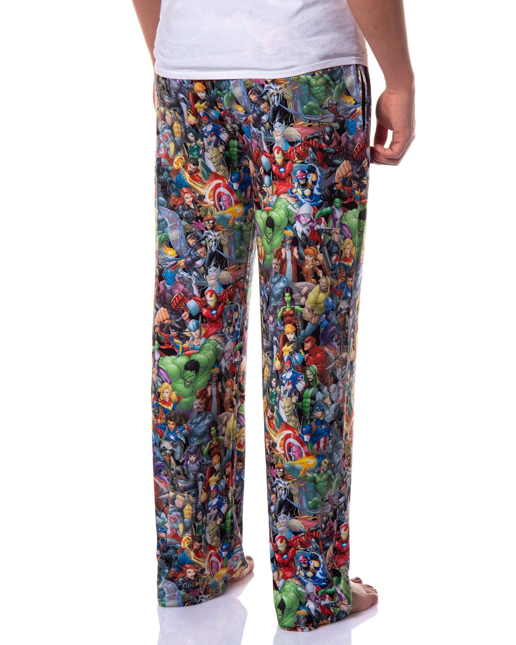 Marvel Pajama Pants Men's Heroes Hulk Captain America Iron Man Lounge Bottoms