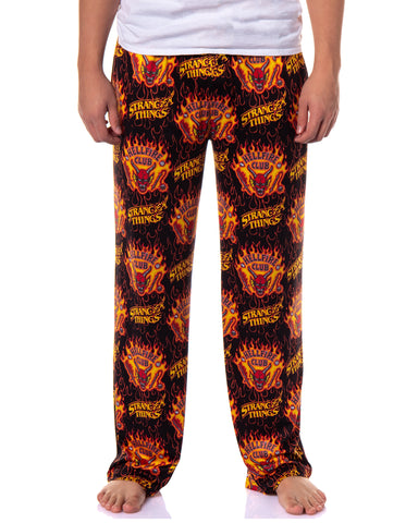 Stranger Things Pants Men's Hellfire Club Lounge Sleep Pajamas