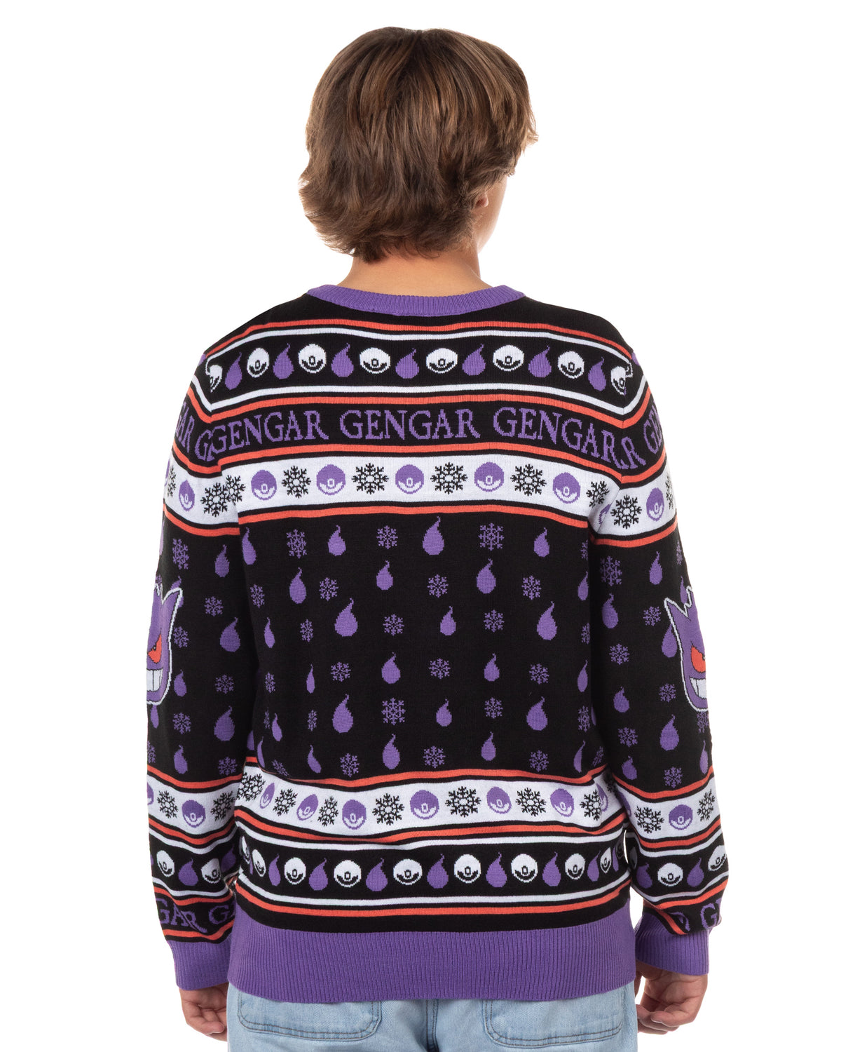 Pokemon Character Design Men's Crewneck Ugly Sweater for Christmas
