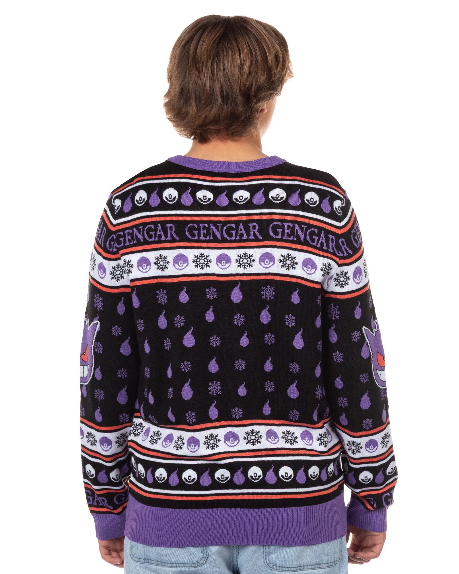 Pokemon Character Design Men's Crewneck Ugly Sweater for Christmas