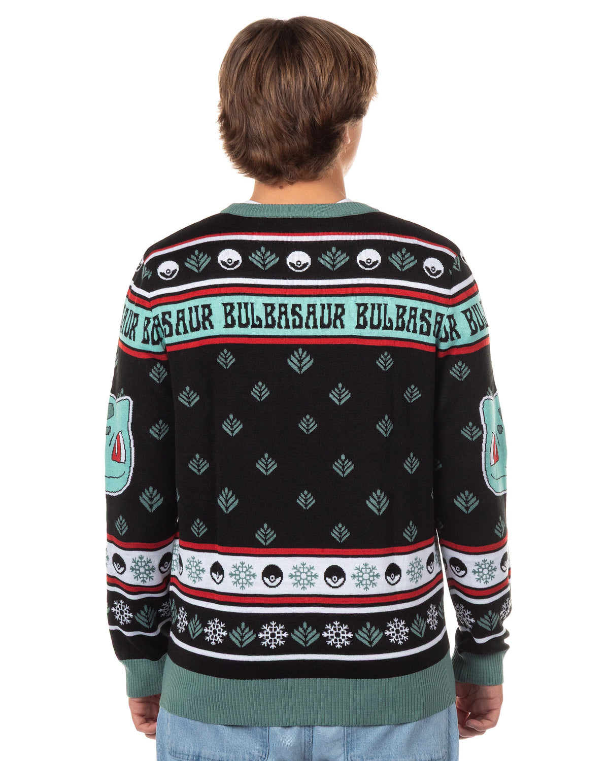 Pokemon Character Design Men's Crewneck Ugly Sweater for Christmas