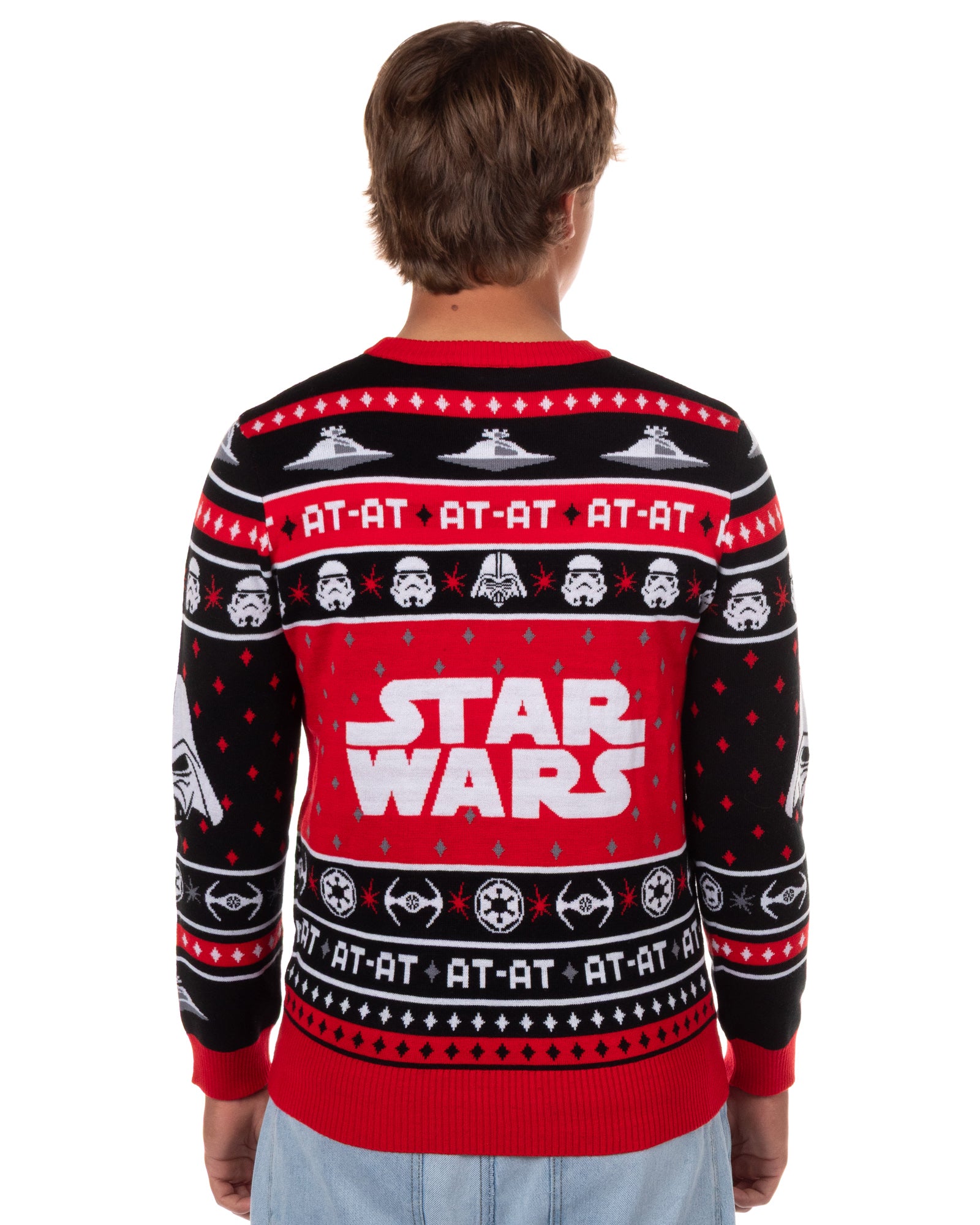 Star Wars Men's AT-AT Walker Pullover Ugly Christmas Crewneck Sweater