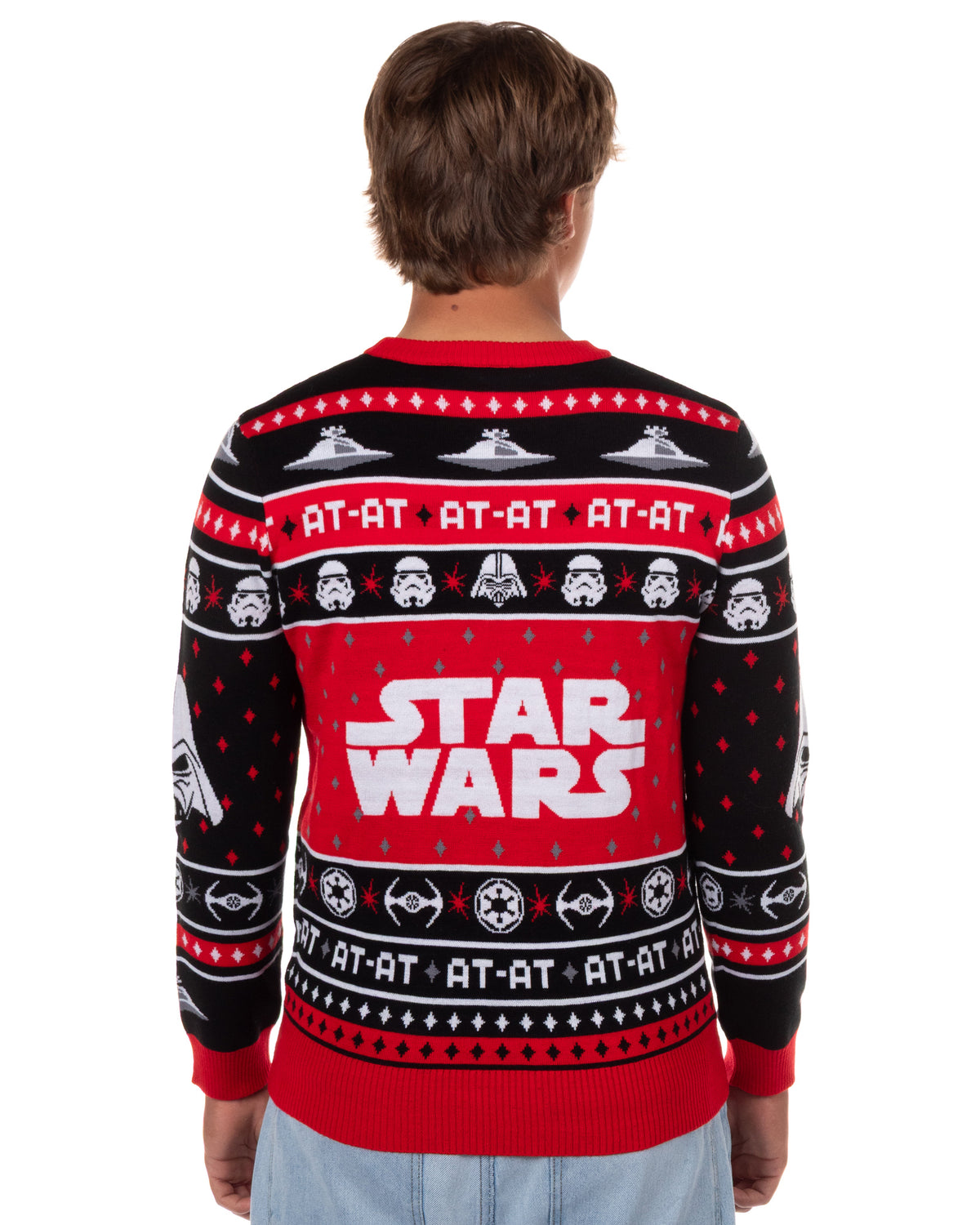 Star Wars Men's AT-AT Walker Pullover Ugly Christmas Crewneck Sweater