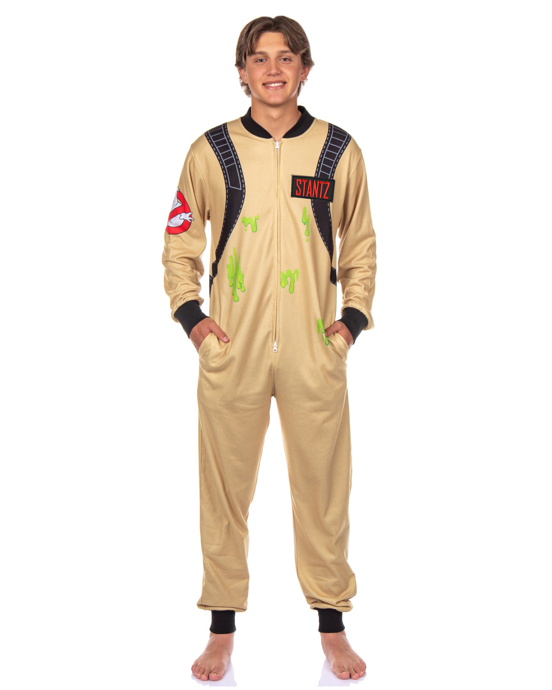 Ghostbusters Union Suit Adult Jumpsuit Costume One Piece Pajama Sleepwear