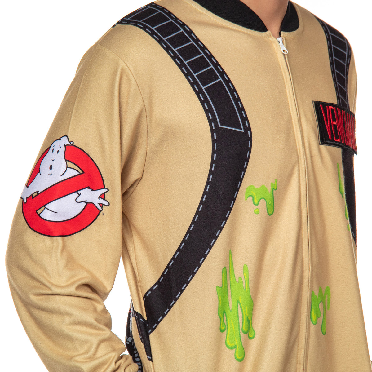 Ghostbusters Union Suit Adult Jumpsuit Costume One Piece Pajama Sleepwear