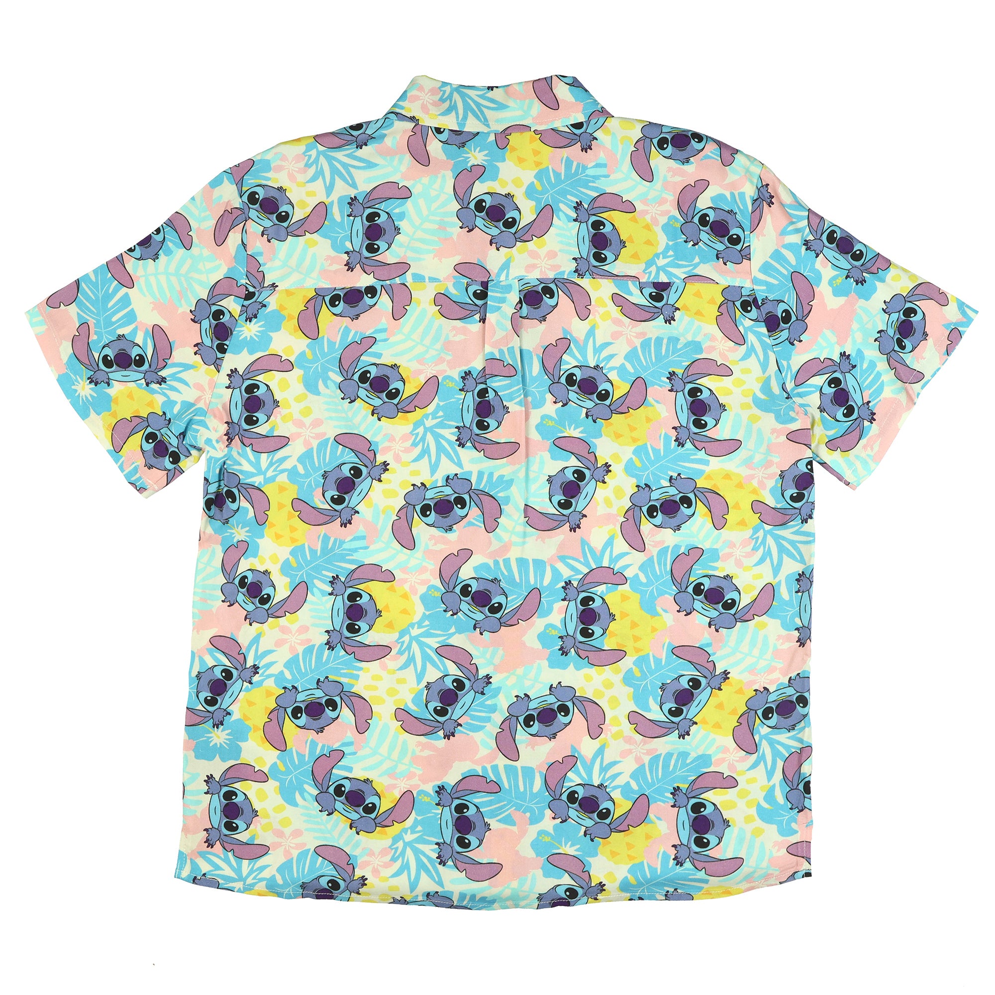 Disney Lilo and Stitch Hawaiian Shirt Junior Women's Tropical Button Up Top