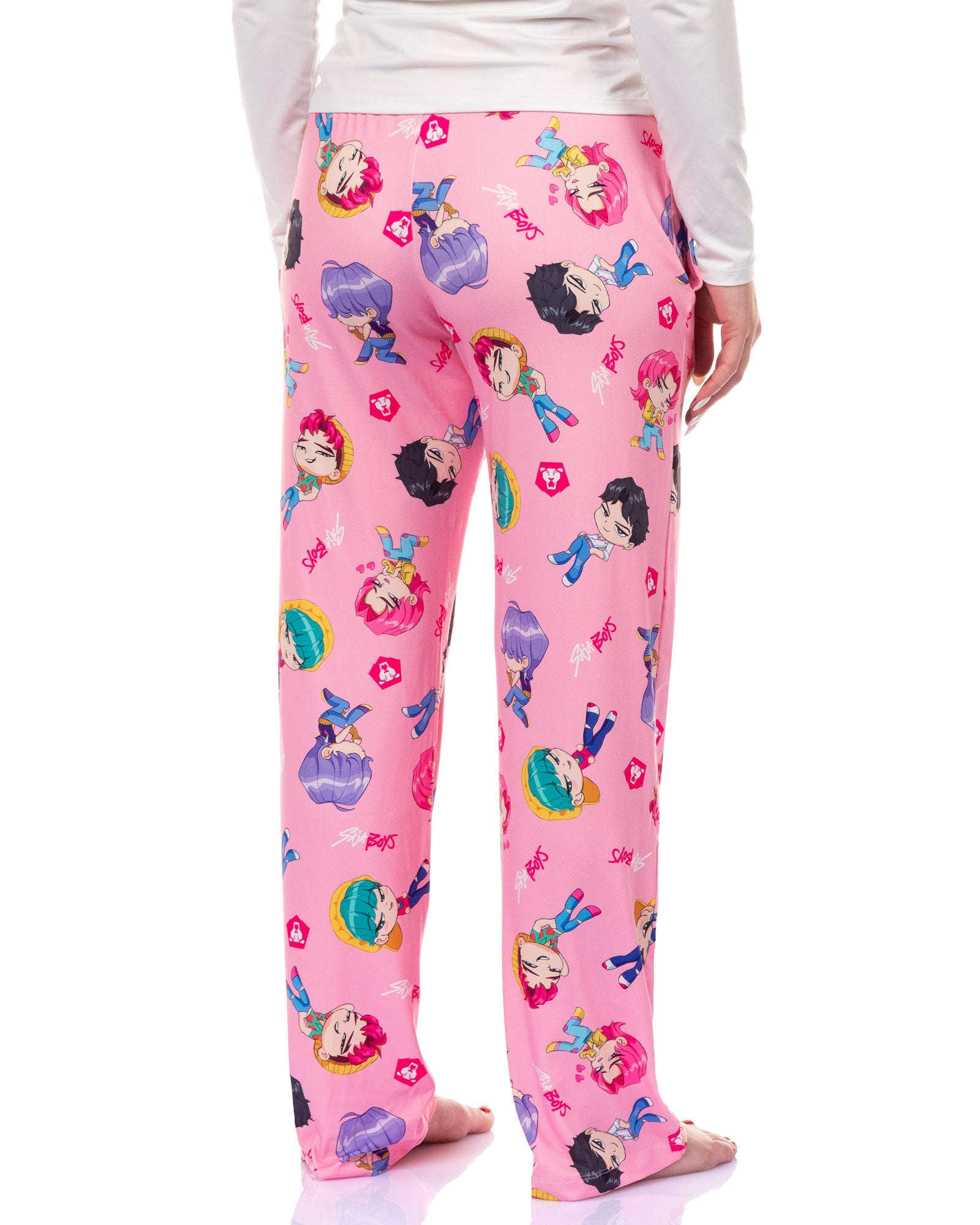 K-Pop Demon Hunters Saja Boys Pajama Pants Women's Chibi Toss Lounge Pant