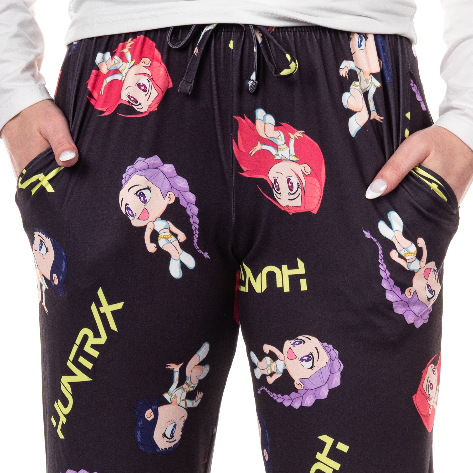 K-Pop Demon Hunters Pajama Pants HUNTR/X Chibi Toss Women's Loungewear