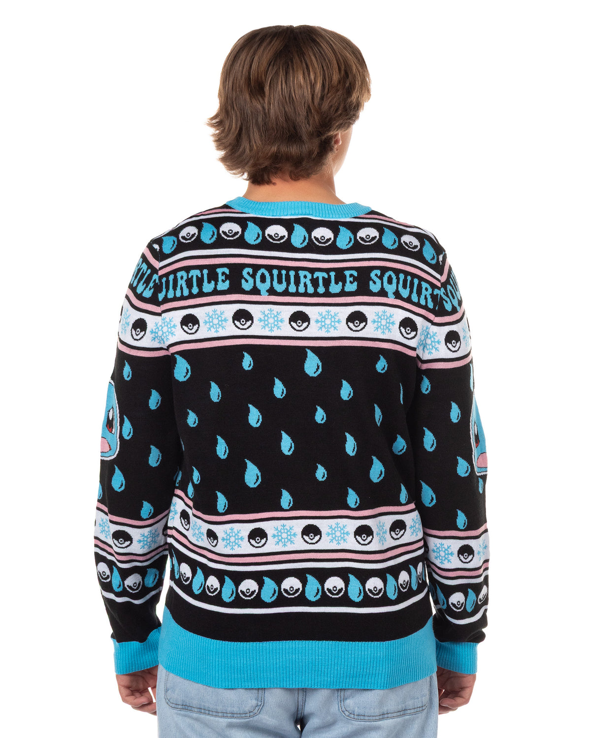 Pokemon Character Design Men's Crewneck Ugly Sweater for Christmas