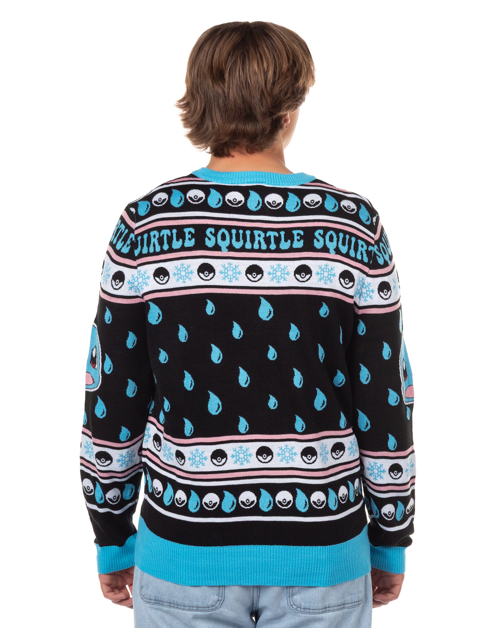 Pokemon Character Design Men's Crewneck Ugly Sweater for Christmas