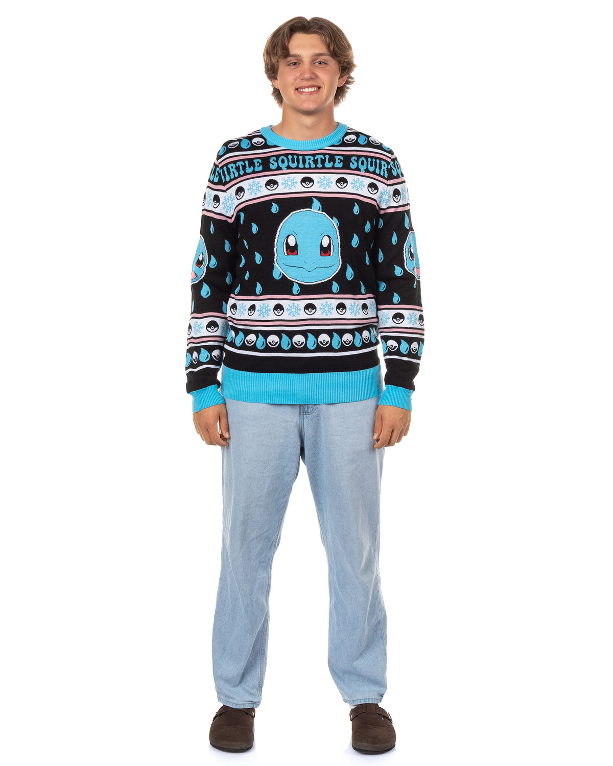Pokemon Character Design Men's Crewneck Ugly Sweater for Christmas