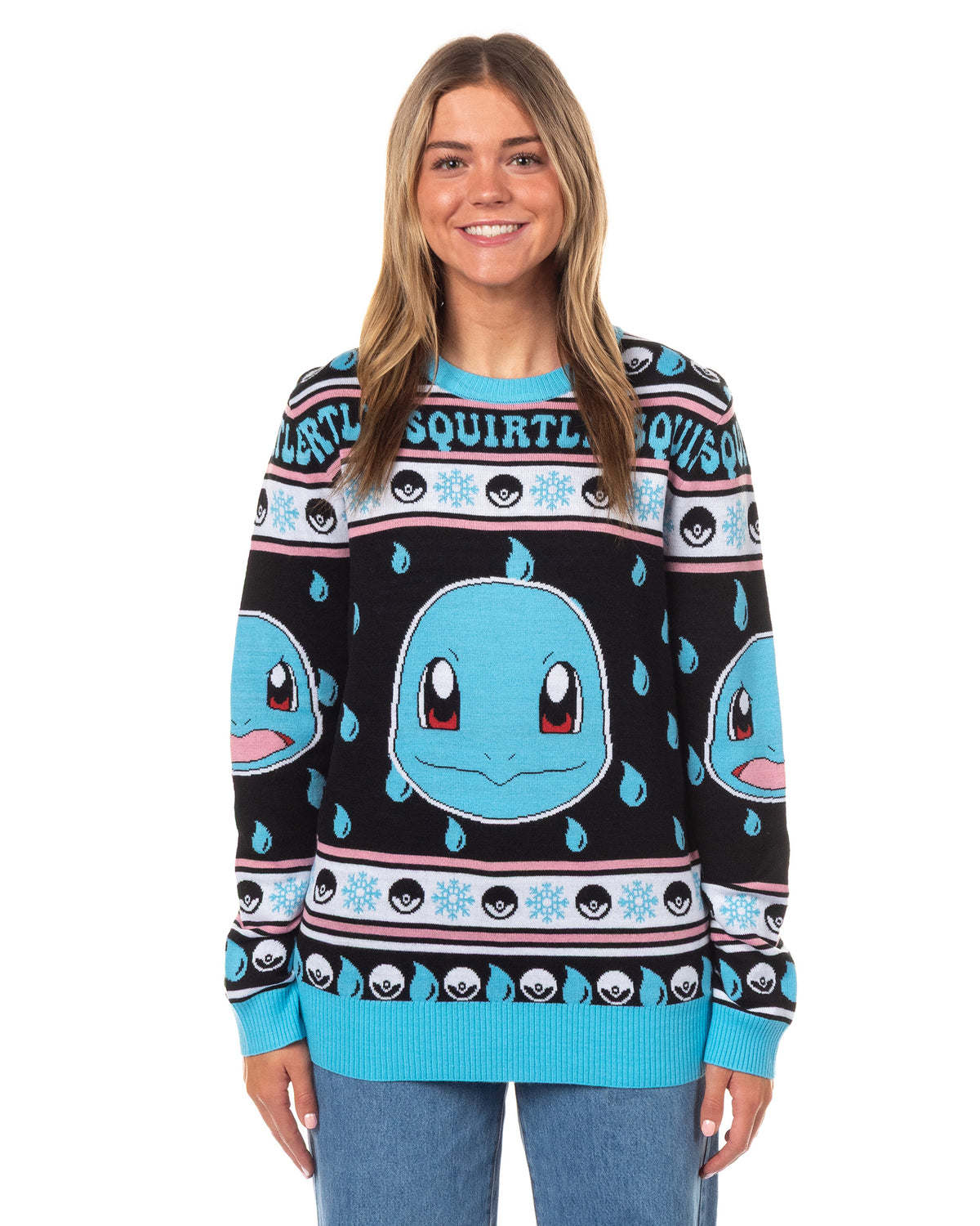 Pokemon Character Design Men's Crewneck Ugly Sweater for Christmas