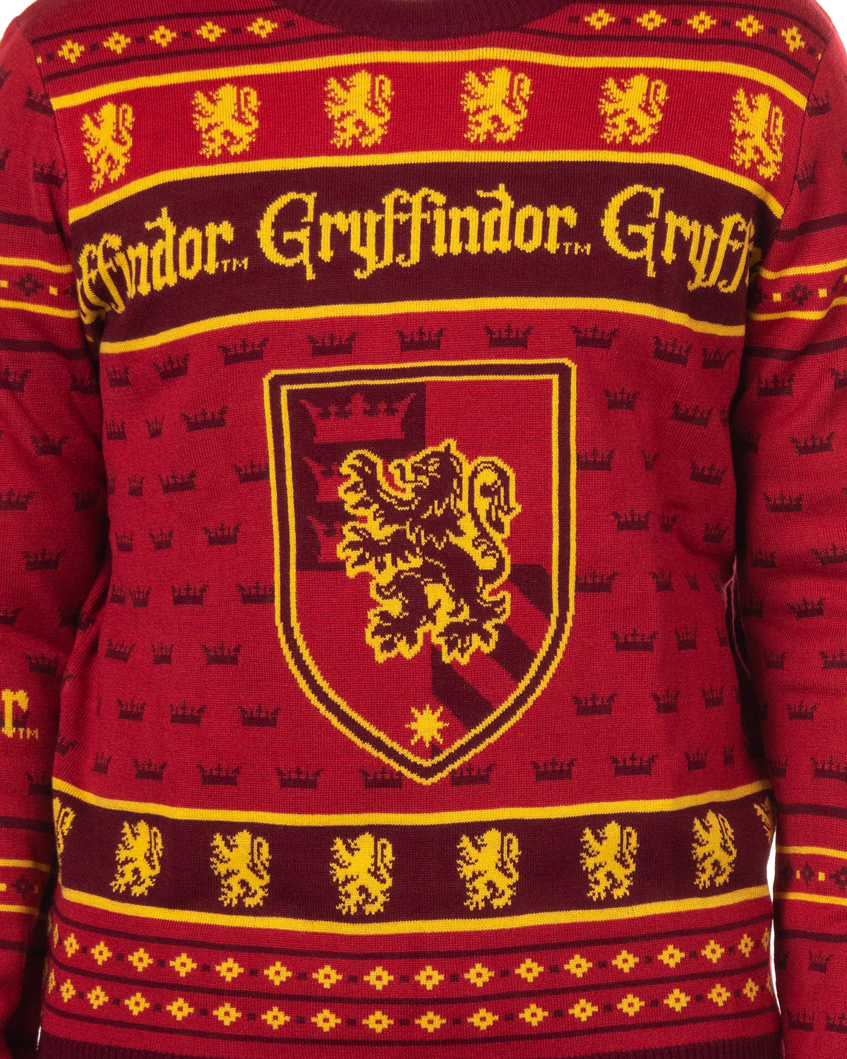 Harry Potter Sweater Men's Hogwarts House Crests Logo Ugly Sweater for Christmas