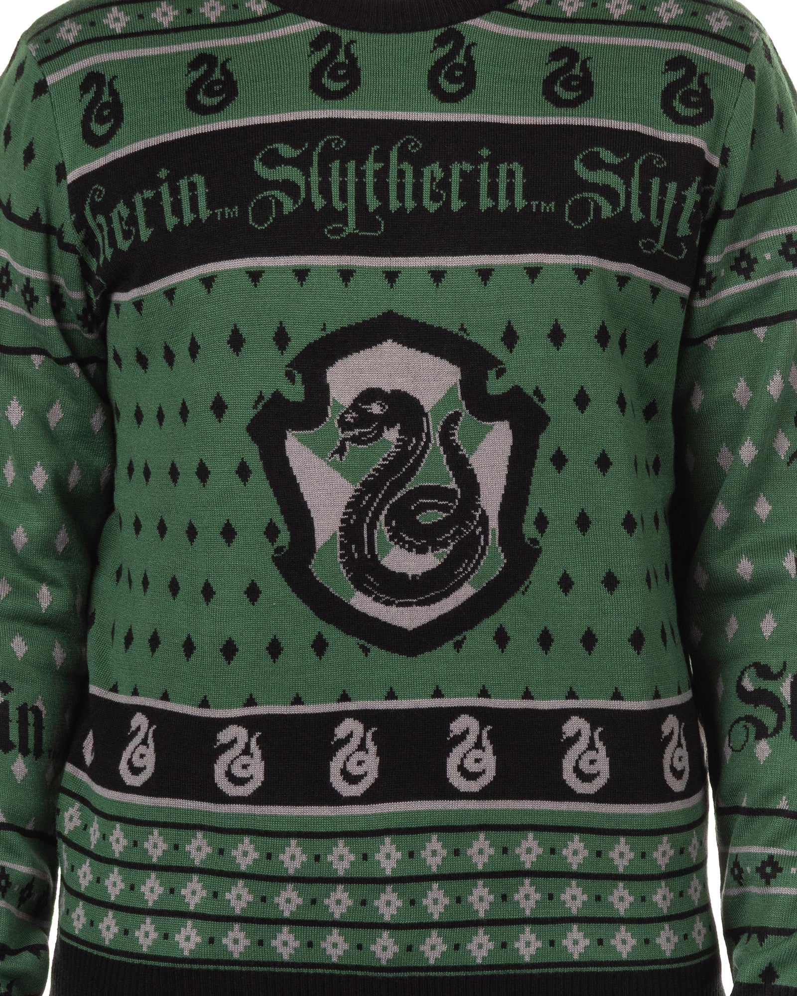 Harry Potter Sweater Men's Hogwarts House Crests Logo Ugly Sweater for Christmas