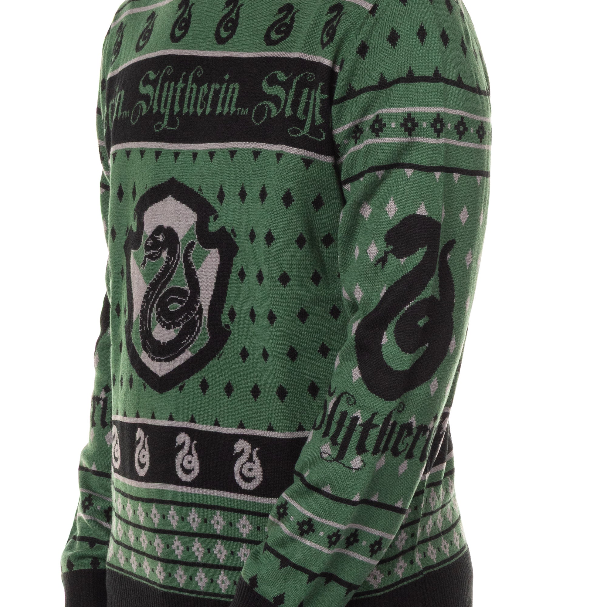 Harry Potter Sweater Men's Hogwarts House Crests Logo Ugly Sweater for Christmas