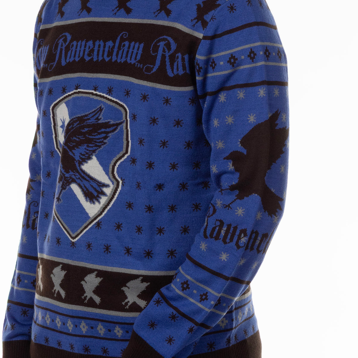 Harry Potter Sweater Men's Hogwarts House Crests Logo Ugly Sweater for Christmas