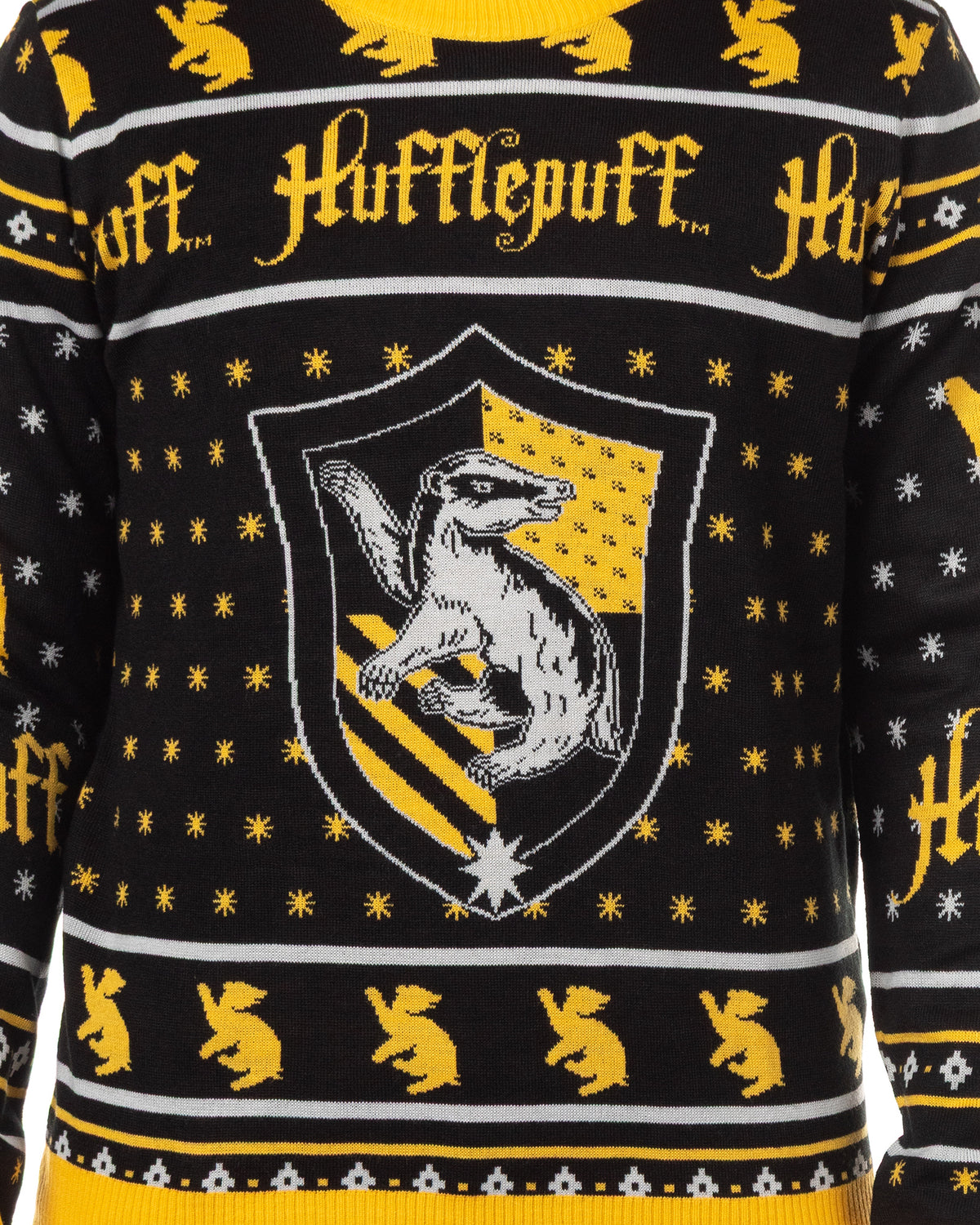 Harry Potter Sweater Men's Hogwarts House Crests Logo Ugly Sweater for Christmas