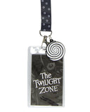 The Twilight Zone ID Lanyard Badge Holder w Hypnotic Spiral Rubber Pendant
