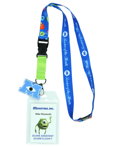 Disney Monsters Inc Scarer of the Month Breakaway Lanyard ID Badge Holder