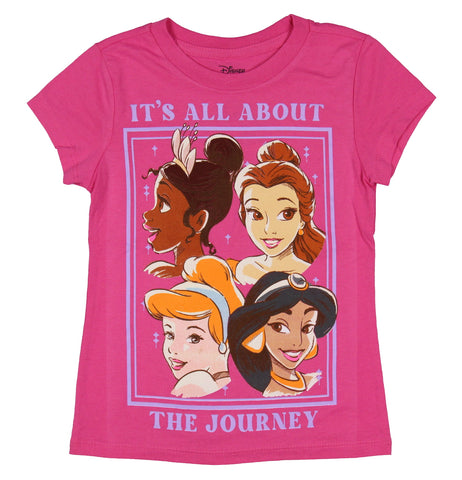 Disney Princess Girls' It's All About The Journey 4 Princess T-Shirt