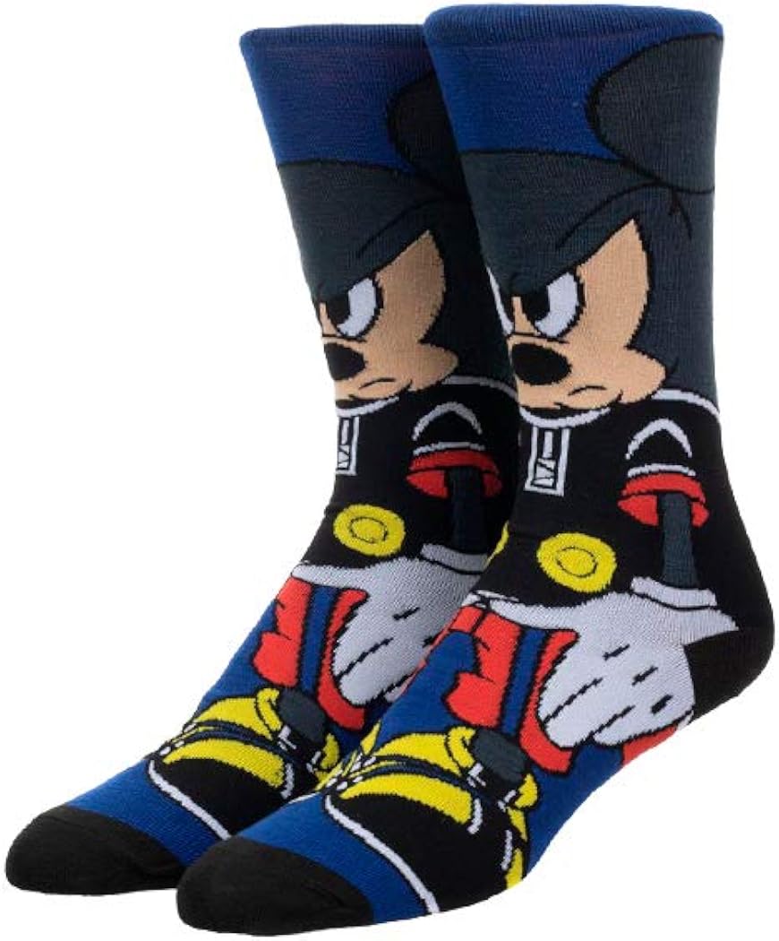 Kingdom Hearts Mickey Mouse Video Game Socks Sublimated 360 Adult Crew Socks