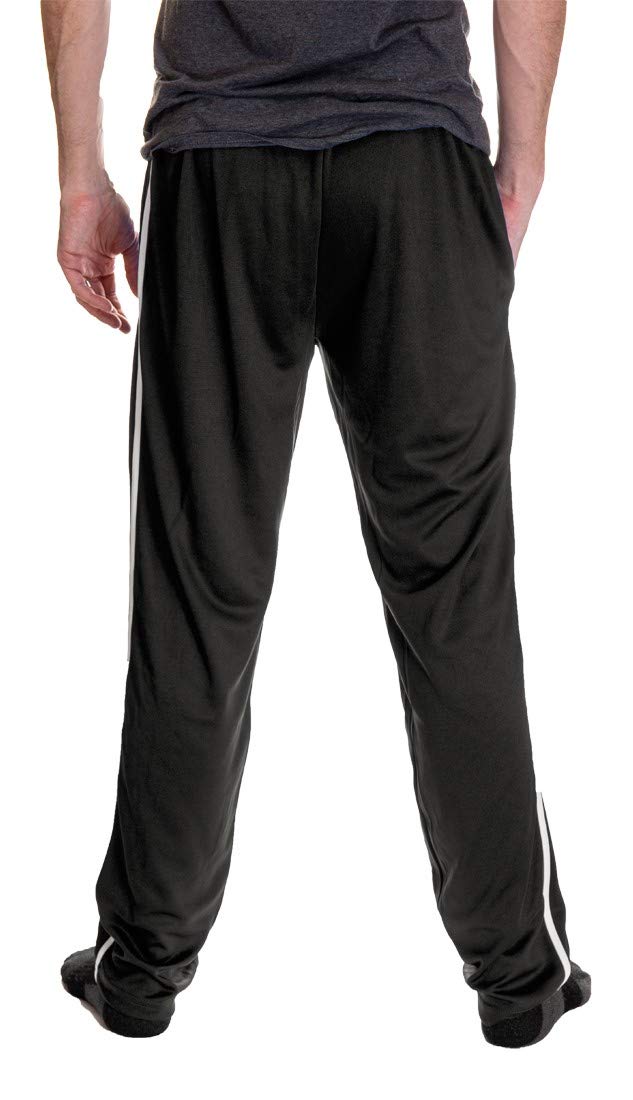 NHL Men's Open Bottom Striped Training Lounge Pants with Pockets